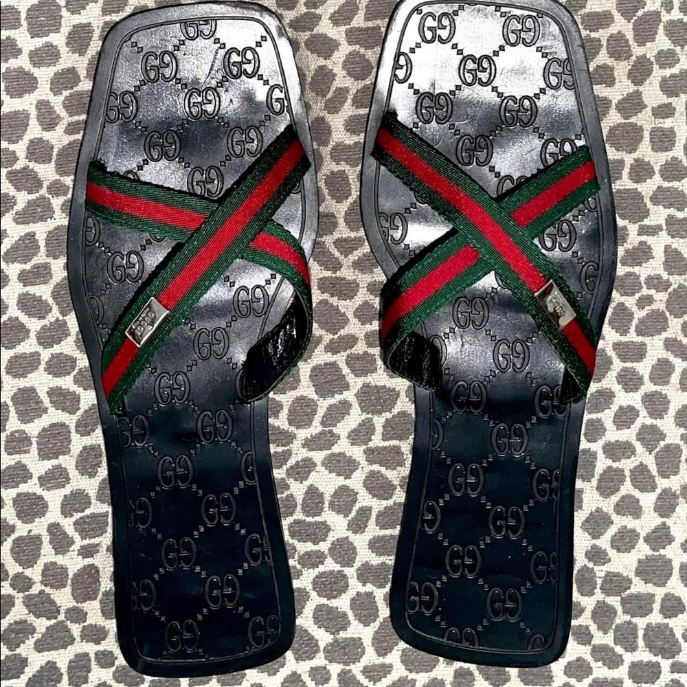 Gucci, Guccissima, crisscross sandals (US size 6)